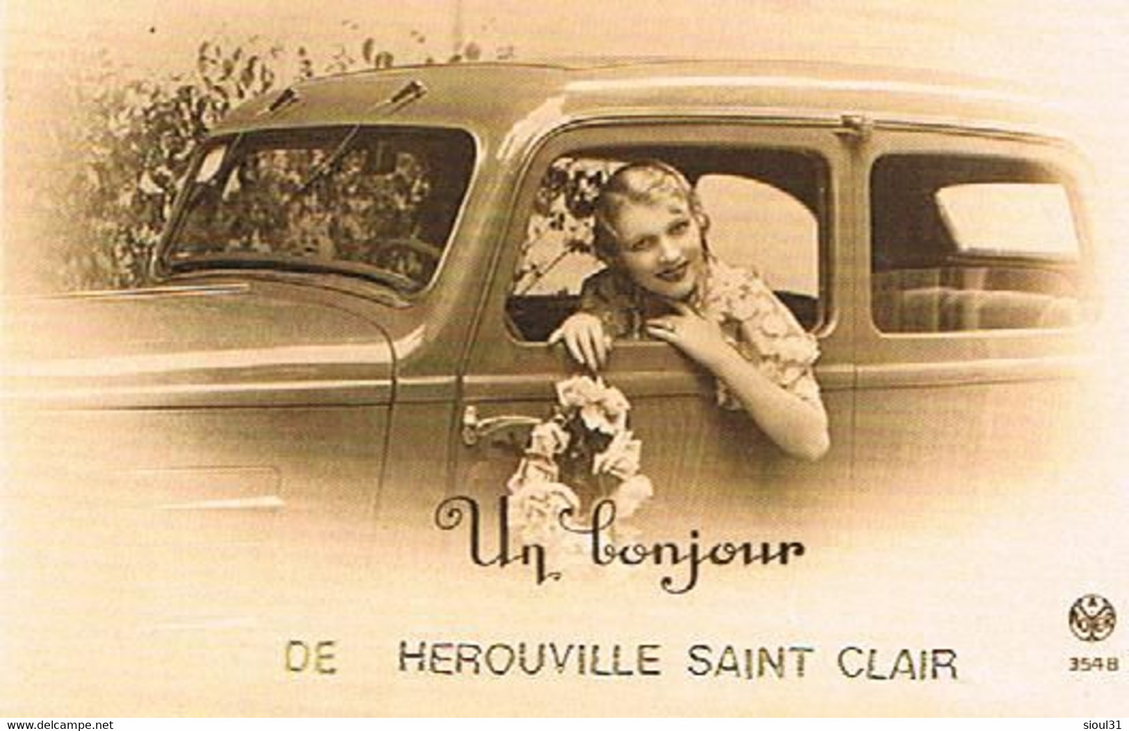 14  UN BONJOUR    DE  HEROUVILLE  SAINT  CLAIR    CPM  TBE   810 - Herouville Saint Clair