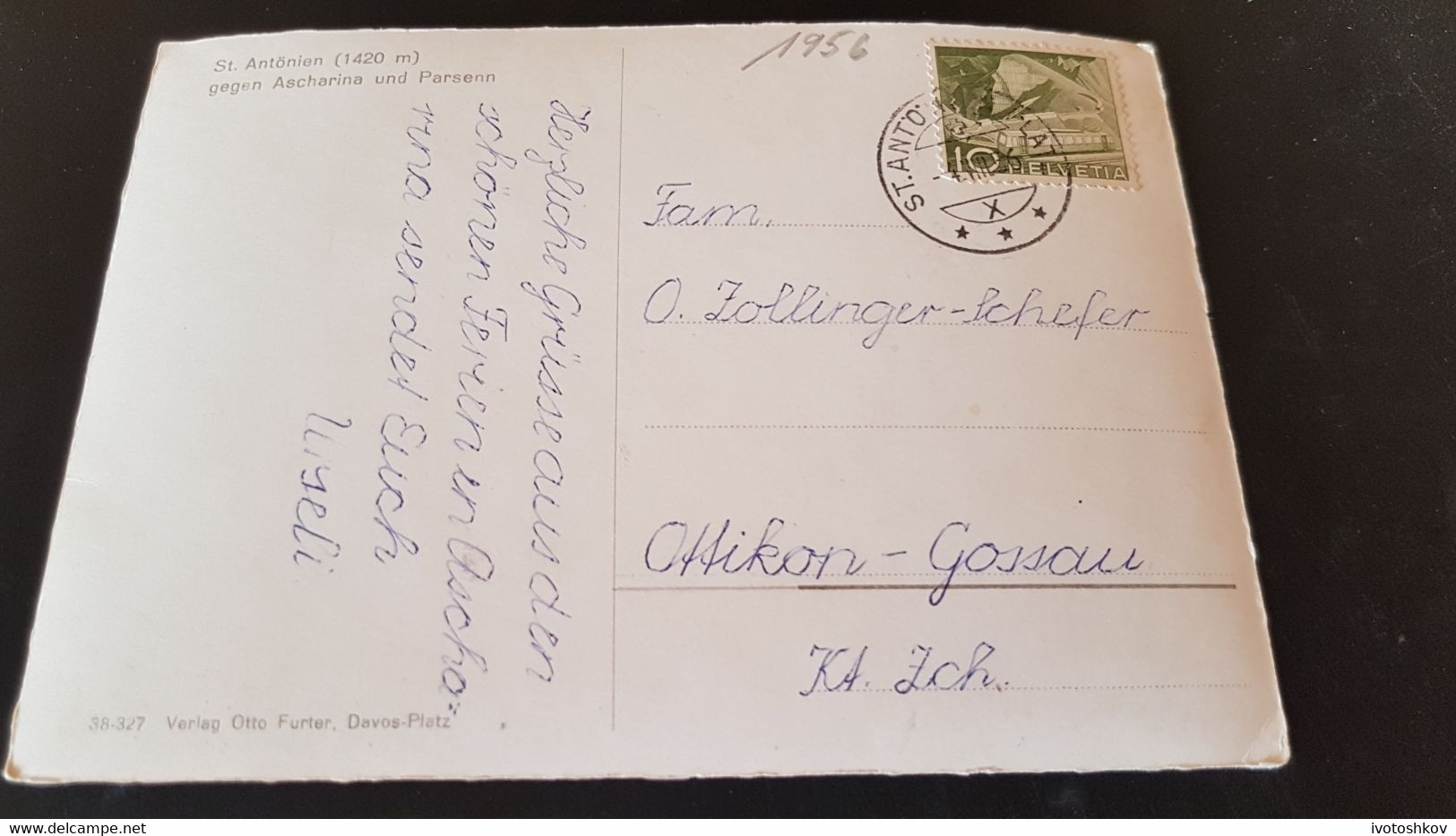 St Antonien - Sent To Ottikon Gossau Zurich - Used Stamps