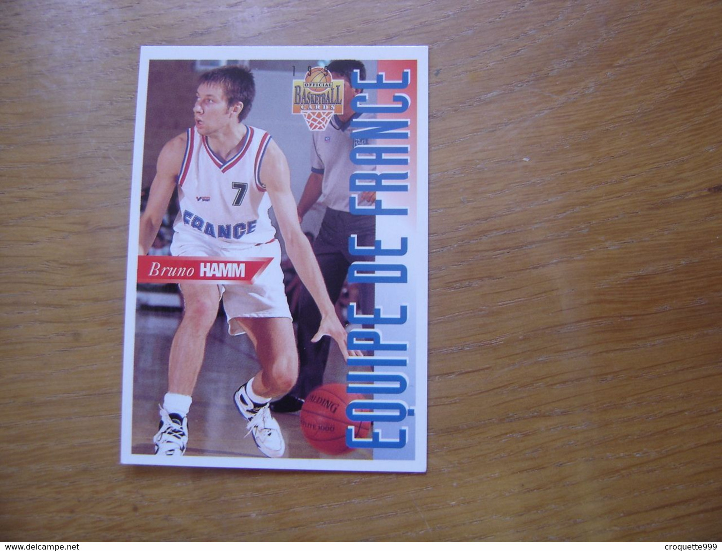 1995 Carte Basketball Panini BRUNO HAMM Equipe De France FFBB Basket - Autres & Non Classés