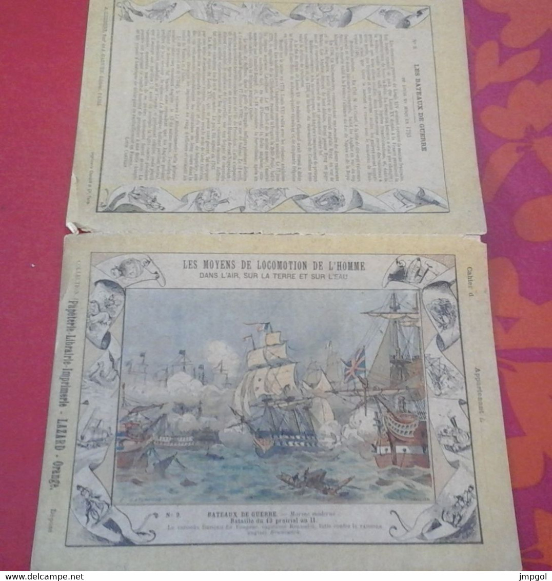 Couverture Cahier Collection Garnier Moyens Locomotion Bateaux De Guerre N°9 Bataille 13 Prairial An II Le Vengeur - Book Covers