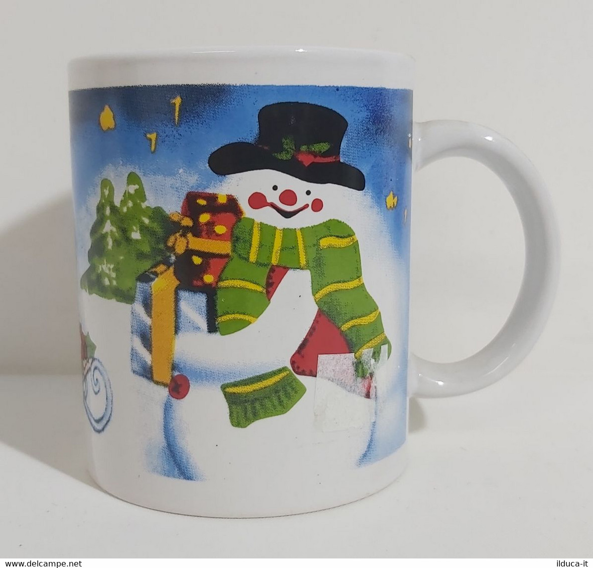 02434 Tazza (Mug) In Ceramica - Natalizia - Pupazzo Di Neve - Cups