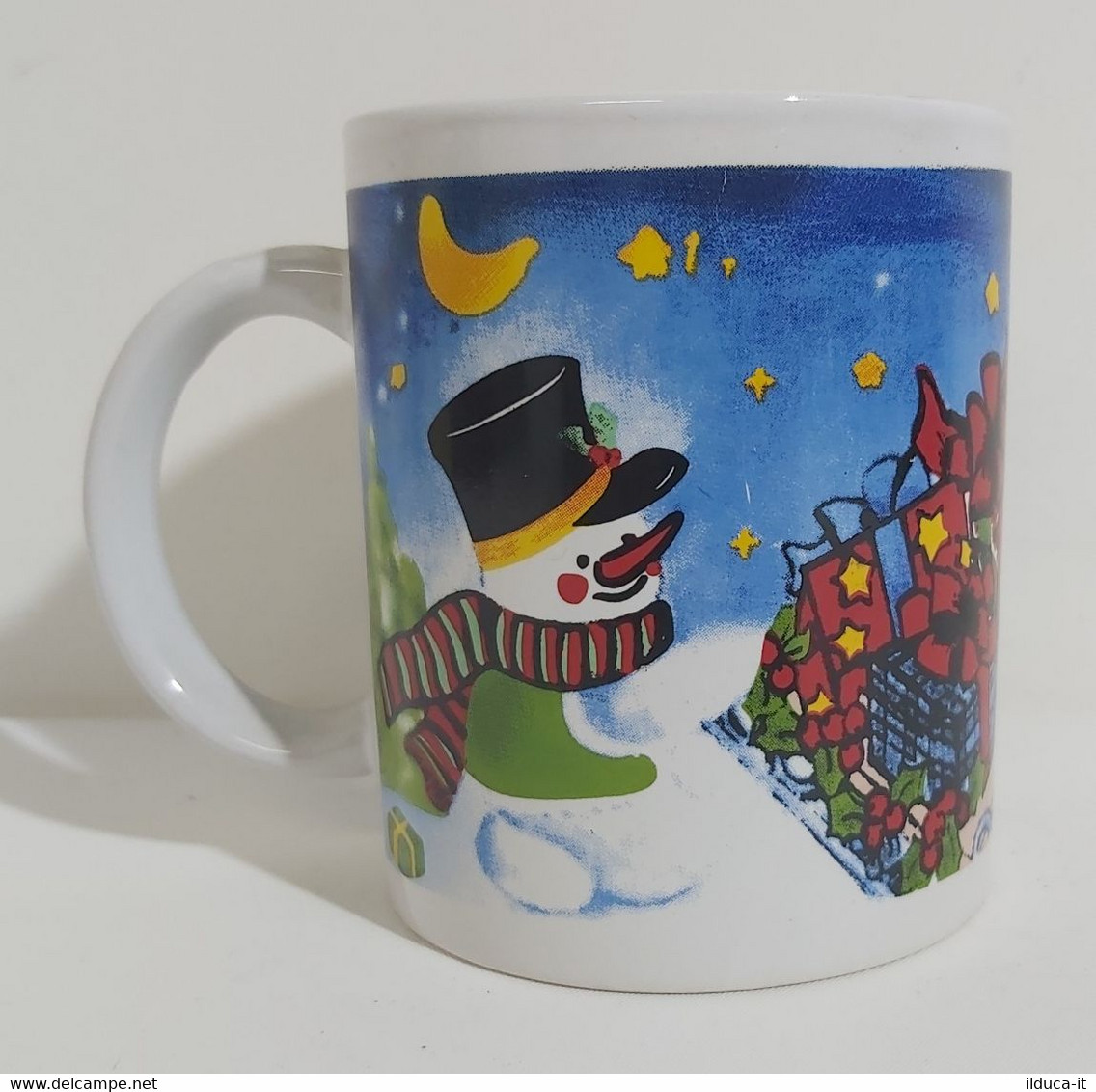 02434 Tazza (Mug) In Ceramica - Natalizia - Pupazzo Di Neve - Cups