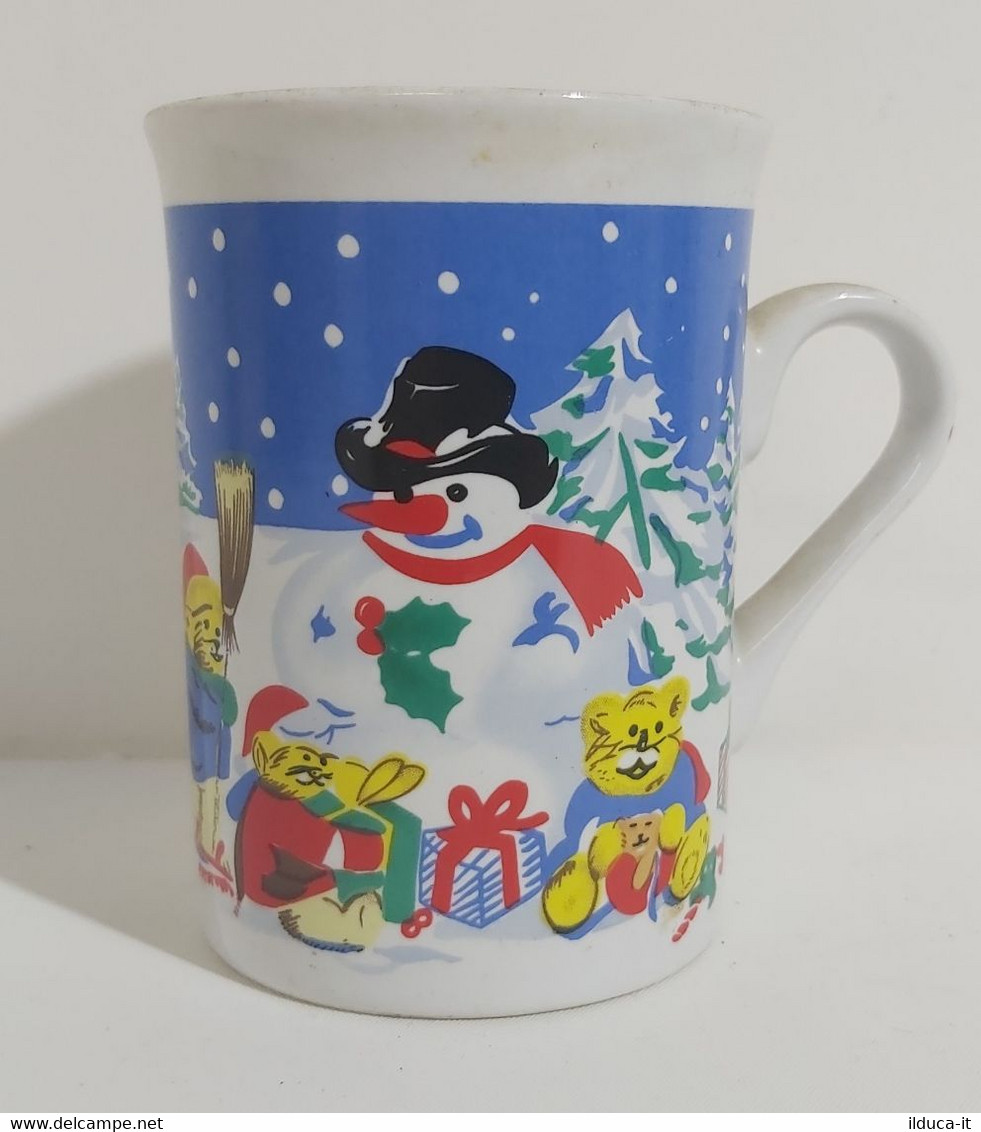 02435 Tazza (Mug) In Ceramica - Natalizia - Pupazzo Di Neve - Cups