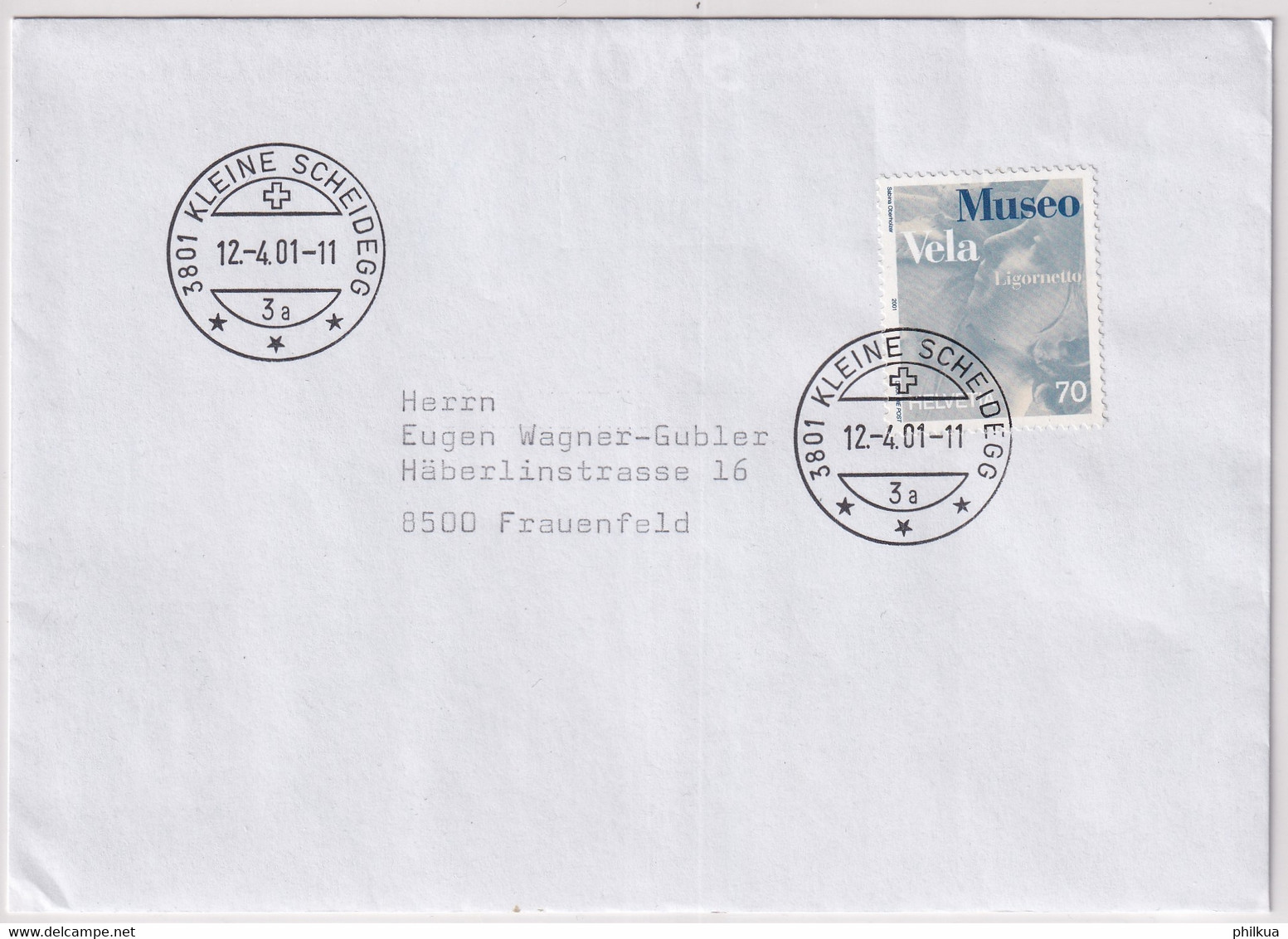 1023 Auf Brief Mit Letzttagstempel Poststelle KLEINE SCHEIDEGG (BE) - Lettres & Documents