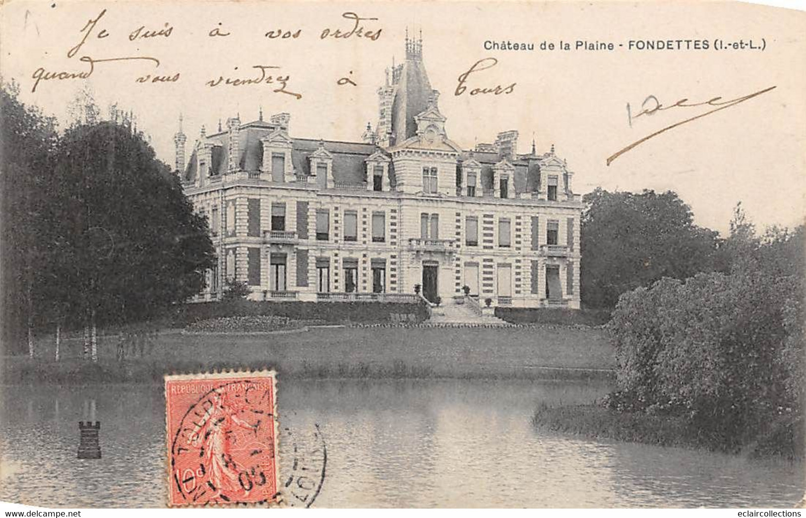 Fondettes       37            Château De La Plaine          (voir Scan) - Fondettes