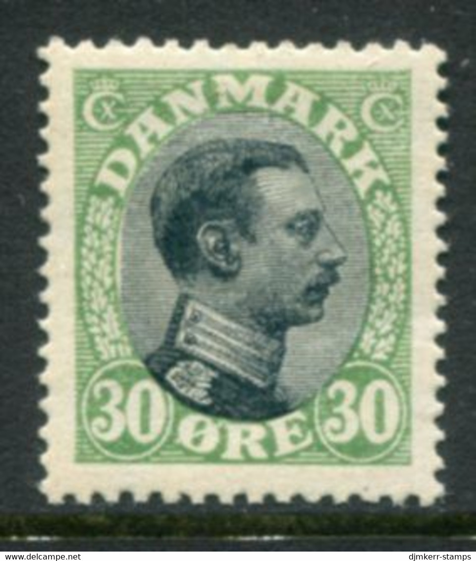 DENMARK 1918 King Christian X Definitive 30 Øre  LHM / * .  Michel 102; SG 150 - Unused Stamps
