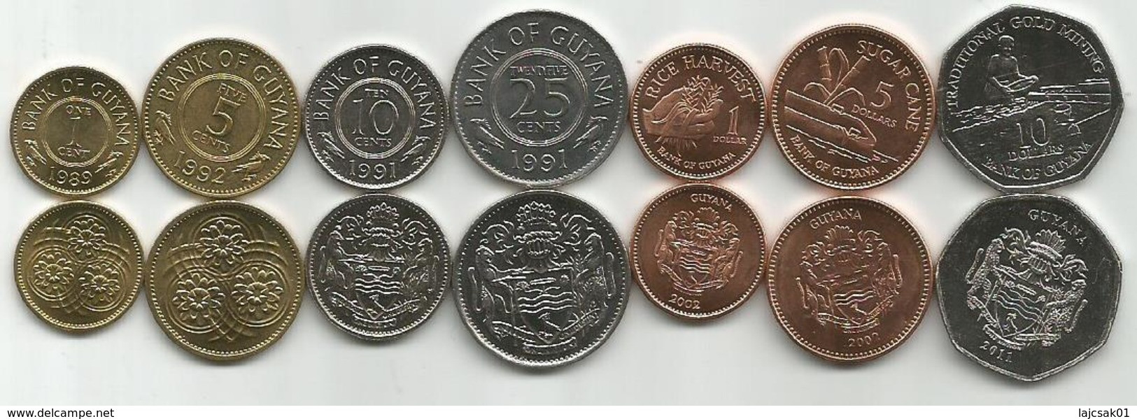 Guyana 1989/2011. Set Of 7 Coins High Grade - Guyana
