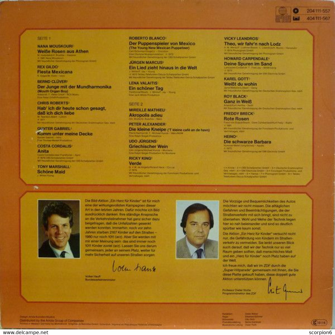 LP - Various ?– Die Super-Hitparade (20 Stars Und Ihre Grossen Erfolge) - Compilations