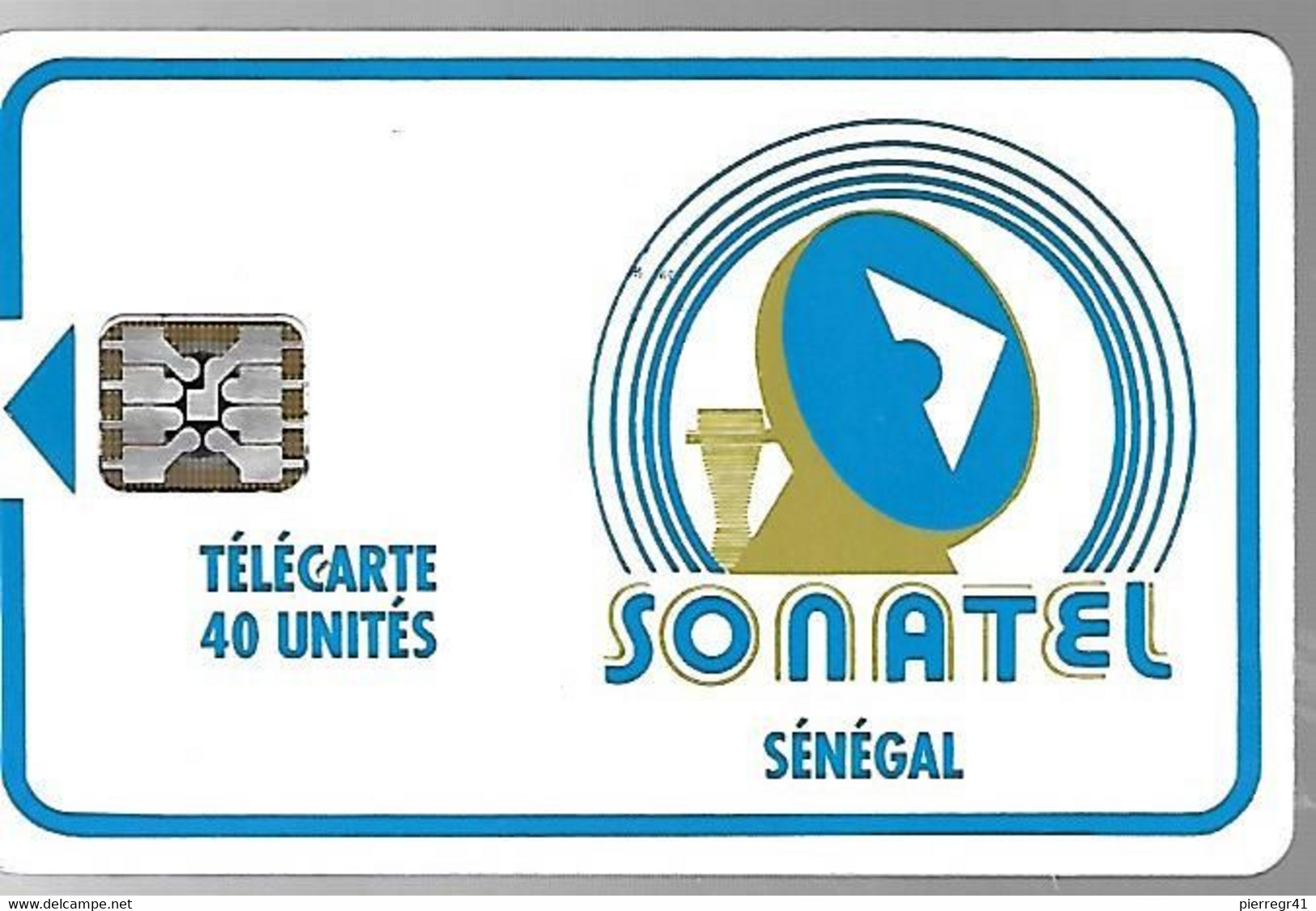 CARTE-PUCE-SENEGAL-40U-SC5-SONATEL-V°9 N° 9 N°RGE-C31141009-UTILISE-TBE - Senegal