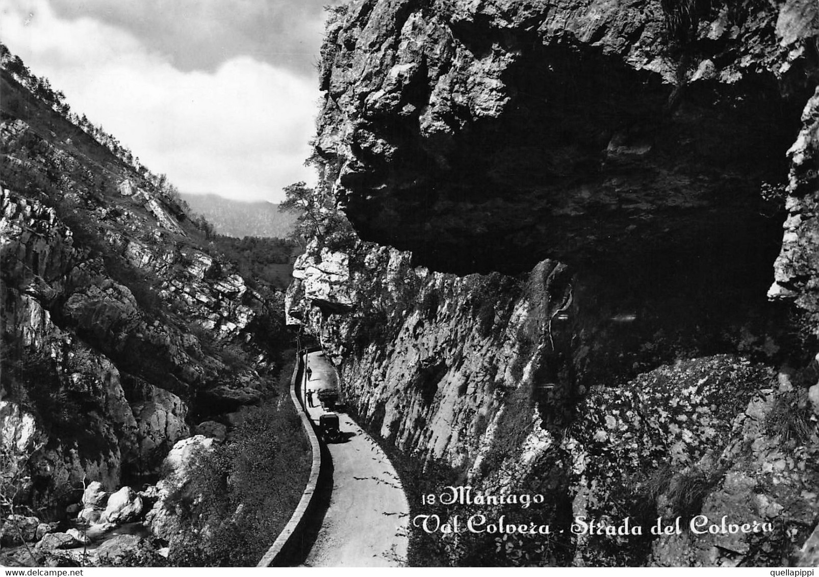 012706 "(PORDENONE) MANIAGO - VAL COLVERA - STRADA DEL COLVERA"   ANIMATA, AUTO. CART  SPED 1955 - Pordenone