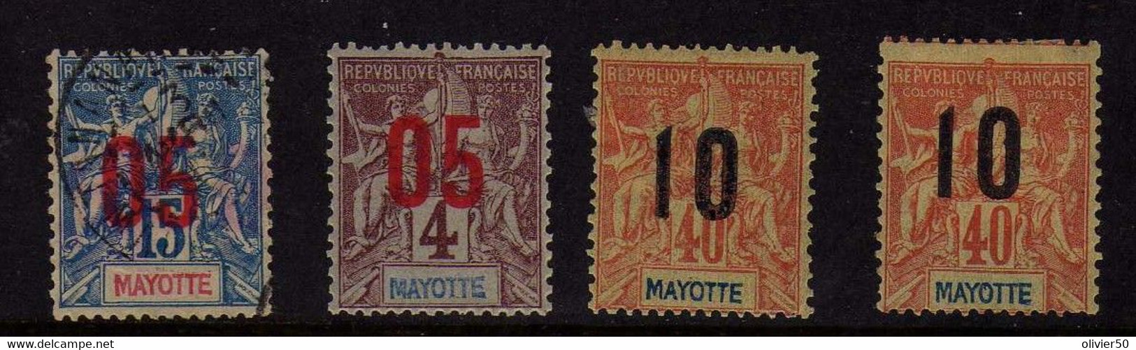 Mayotte (1912) - Type Groupe- Surcharge  Neufs* - MH - Neufs