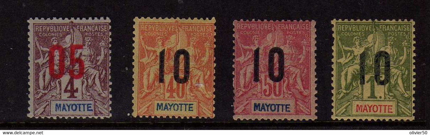 Mayotte (1912) - Type Groupe  Surcharge    Neuf* - MH - Neufs