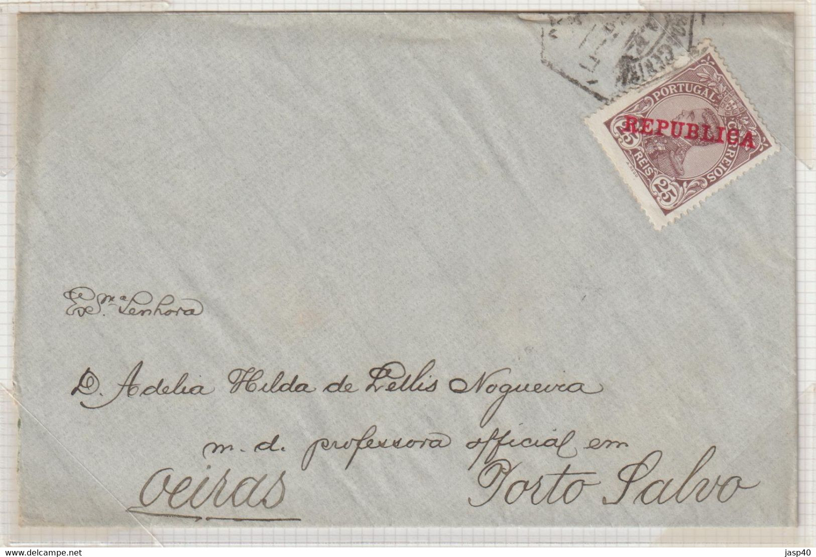 PORTUGAL 175 - CARTA CIRCULADA DE LISBOA PARA OEIRAS - Used Stamps