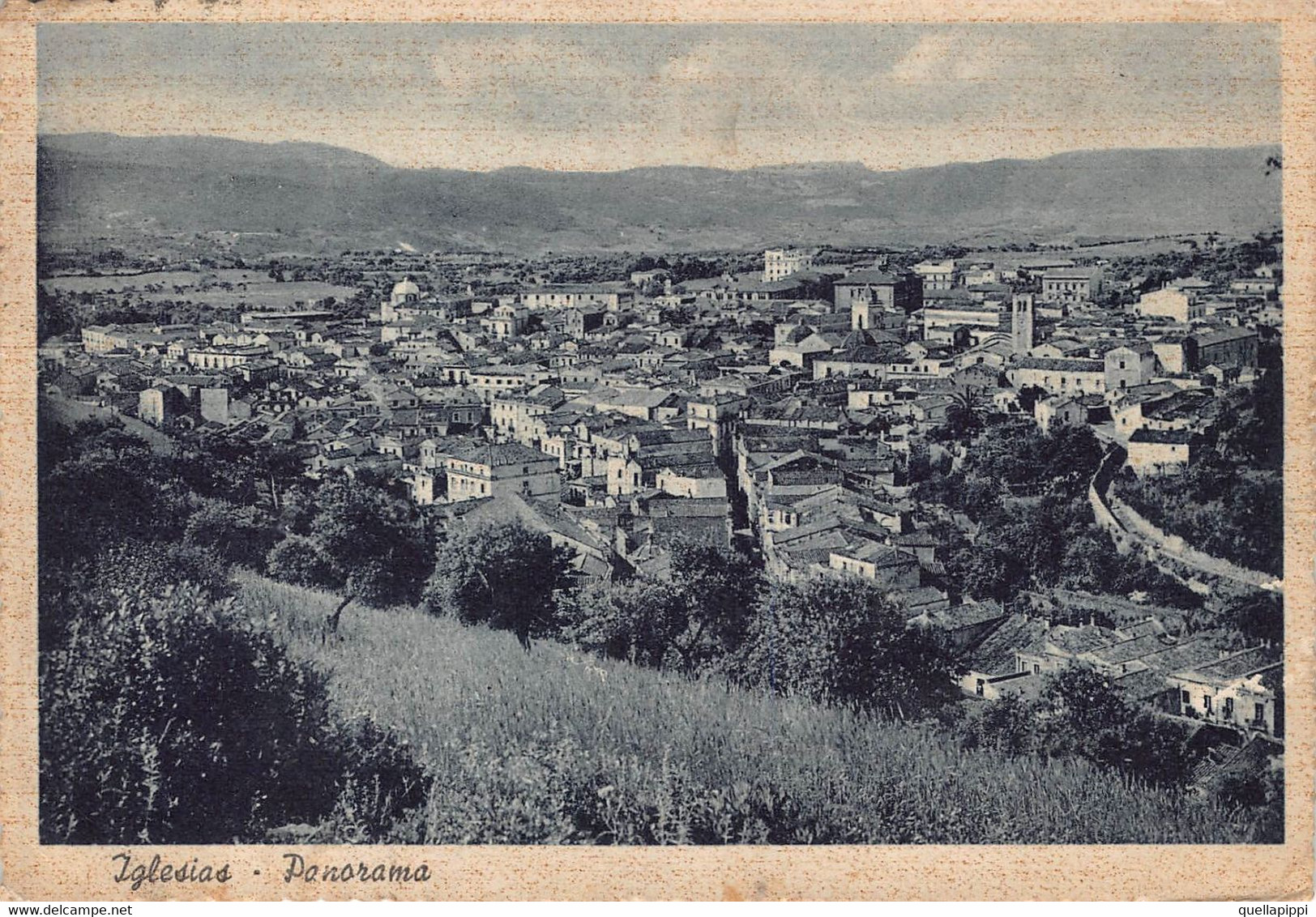 012754 "IGLESIAS - PANORAMA" VEDUTA.  CART SPED 1941 - Iglesias