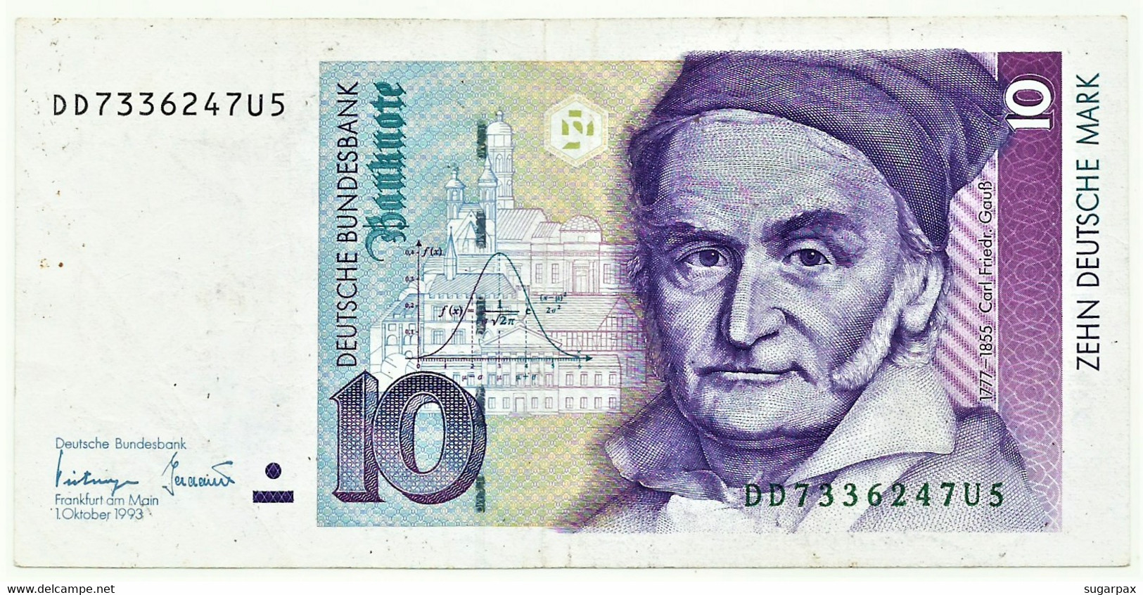 Germany - Federal Republic - 10 Deutsche Mark - 01.10.1993 - Pick: 38.c - 10 DM