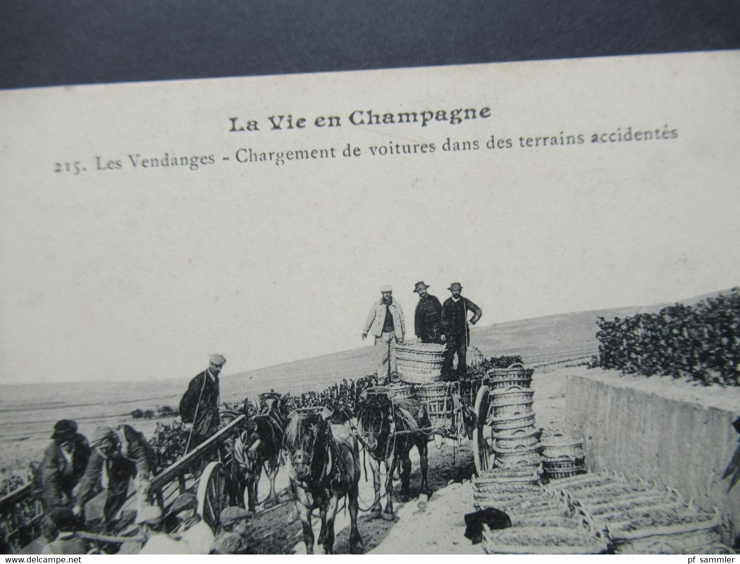 Frankreich AK Um 1910 La Vie En Champagne Les Vendanges / Weinlese Chargement De Voitures Sekt Champagner Moet Chandon - Wijnbouw