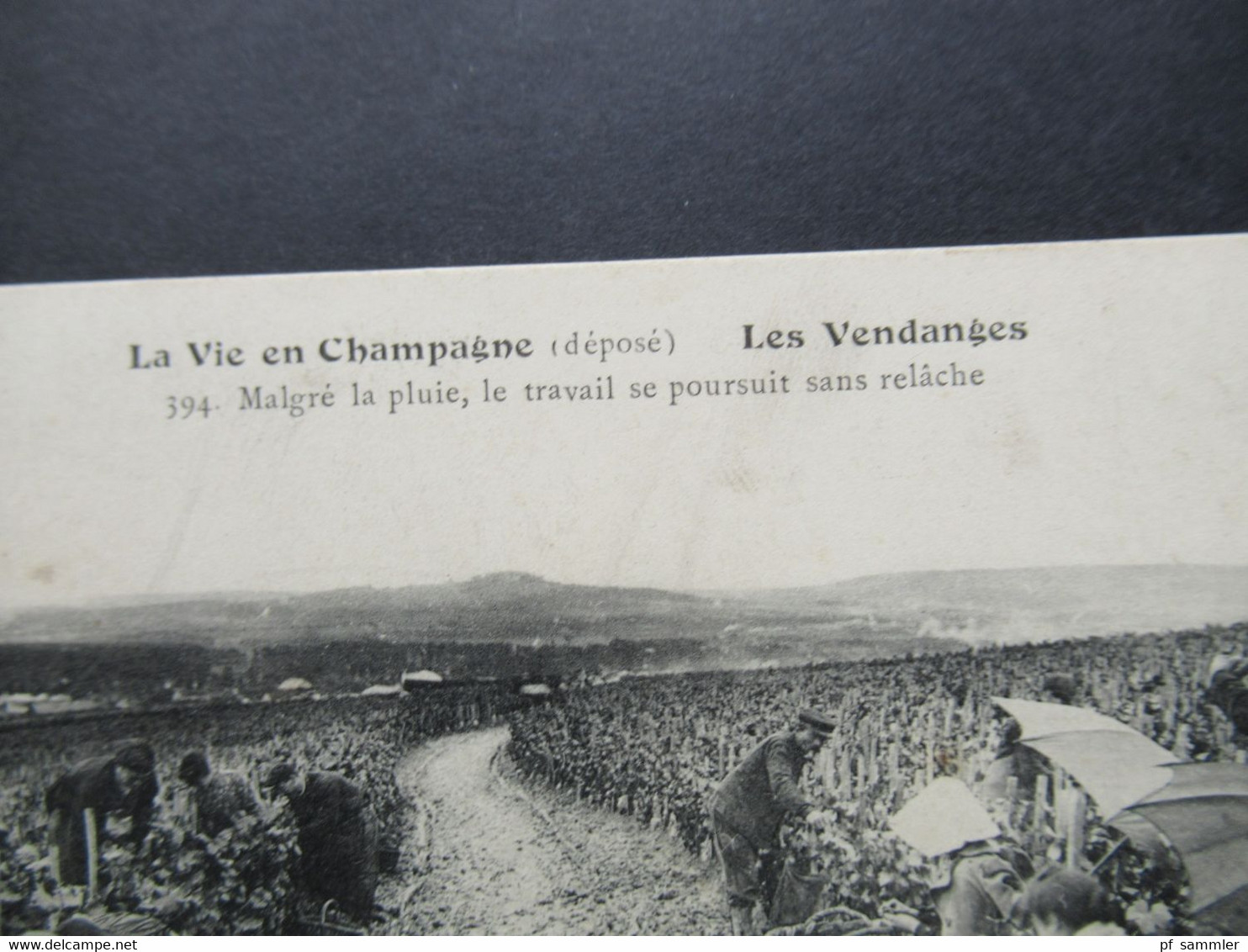 Frankreich AK Um 1910 La Vie En Champagne Les Vendanges / Weinlese Malgre La Pluie Sekt Champagner Moet Chandon - Vignes