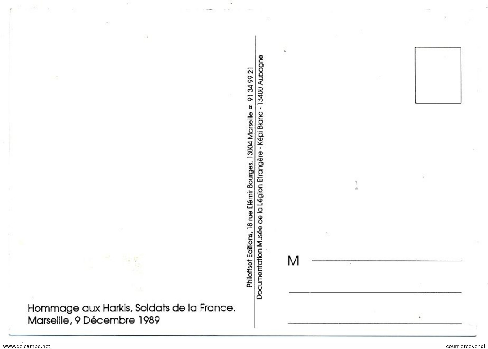 France => Carte Maximum => Hommage Aux Harkis - Oblitération Arles 1989 - 1980-1989