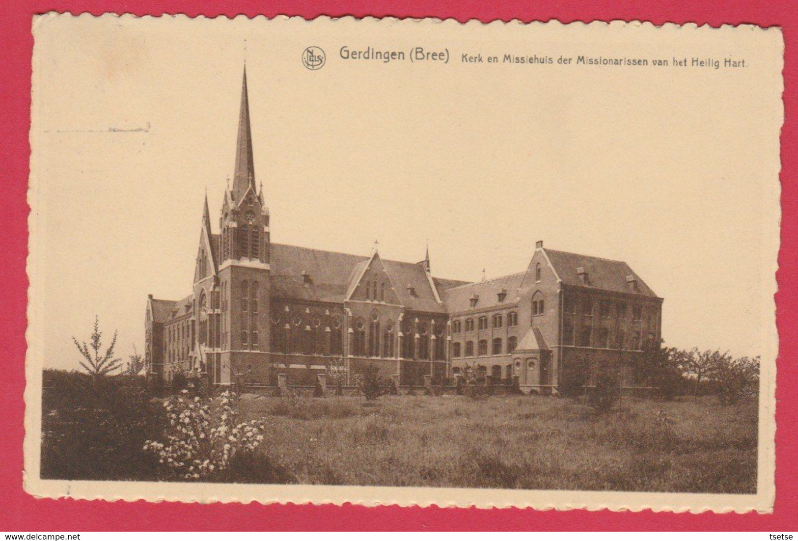 Gerdingen ( Bree ) - Kerk En Missiehuis Der Missionarissen Van Het Hellig Hart - 1946 ( Verso Zien ) - Bree