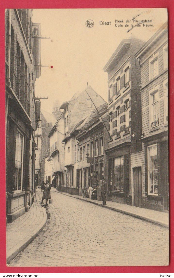 Diest - Hoek Der Nieuwstraat ... Winkels - 1954 ( Verso Zien ) - Diest