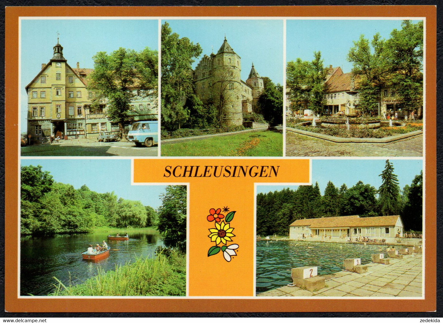 F3726 - TOP Schleusingen Freibad Rathaus Brunnen - Bild Und Heimat Reichenbach - Schleusingen