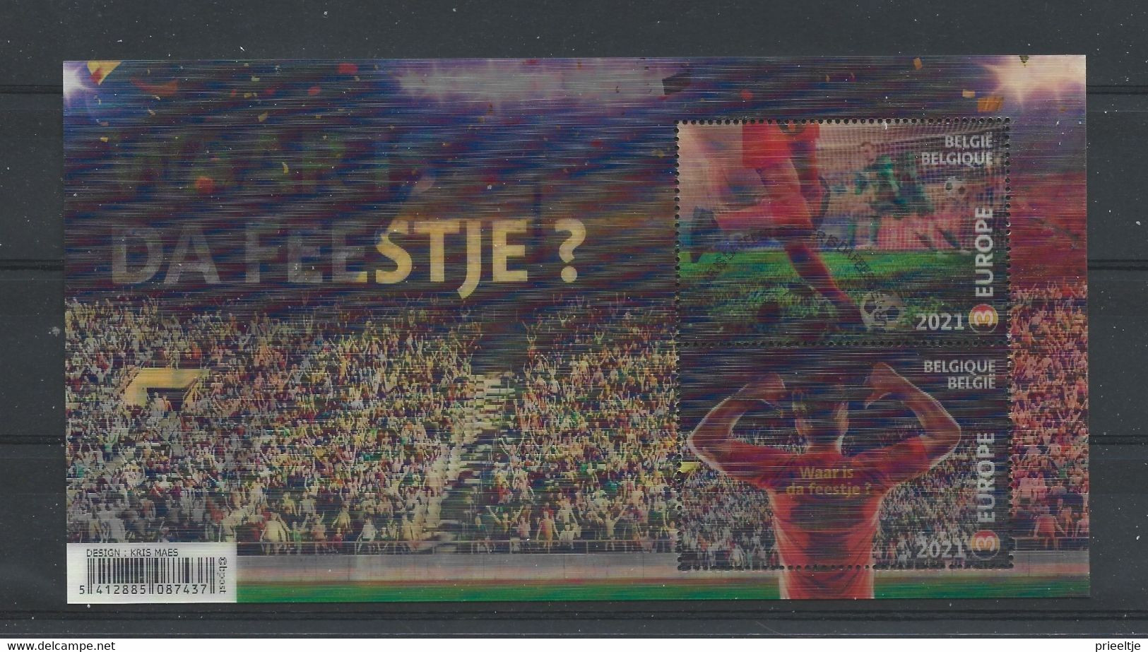 Belgium 2021 Football Lenticular Sheet  (0) - Used Stamps