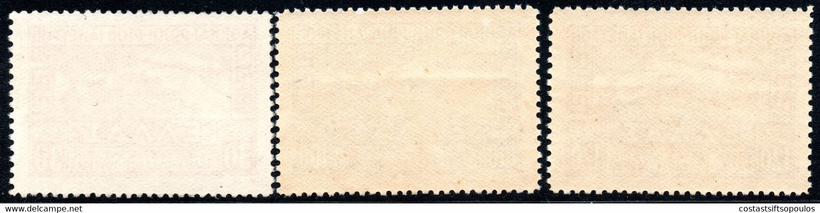 303.GREECE 1933 ZEPPELIN -HELLAS A5-A7(Yv.PA 5-7 Mi.352-354, Sc.C 5-7)MNH.100 DR.VERY LIGHT WRINKLE NOT AFFECTING PAPER - Nuovi