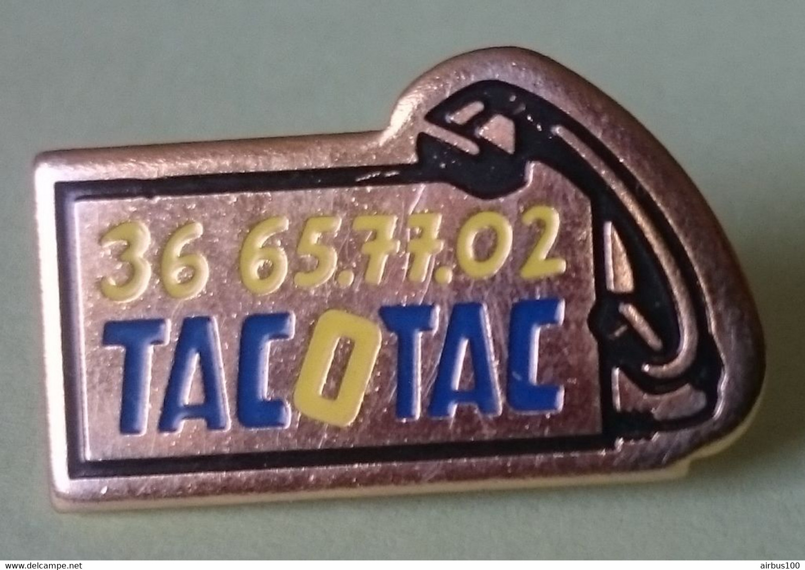 PIN'S - TAC O TAC TÉLÉPHONE 36 65 77 02 - FRANCAISE DES JEUX - TACOTAC - Jeux