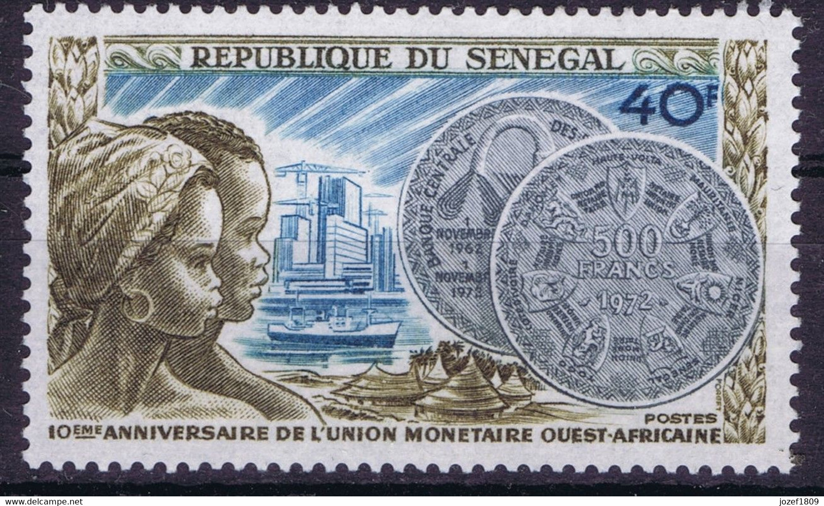 Senegal 1972 10th Anniversary West African Monetary Union - Senegal (1960-...)