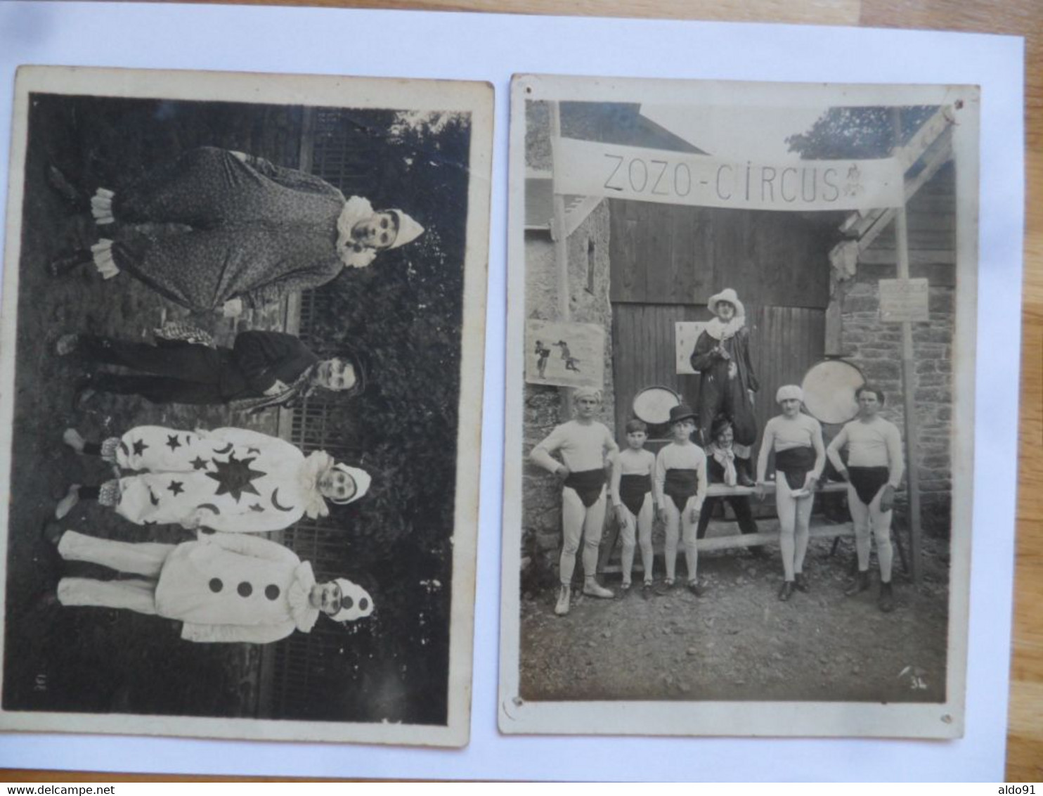 (Manche - Granville ????) - Lot De 2 Photos "Kermesse, Fête, Cirque, Déguisement"...à Localiser (année 1924) - Other & Unclassified