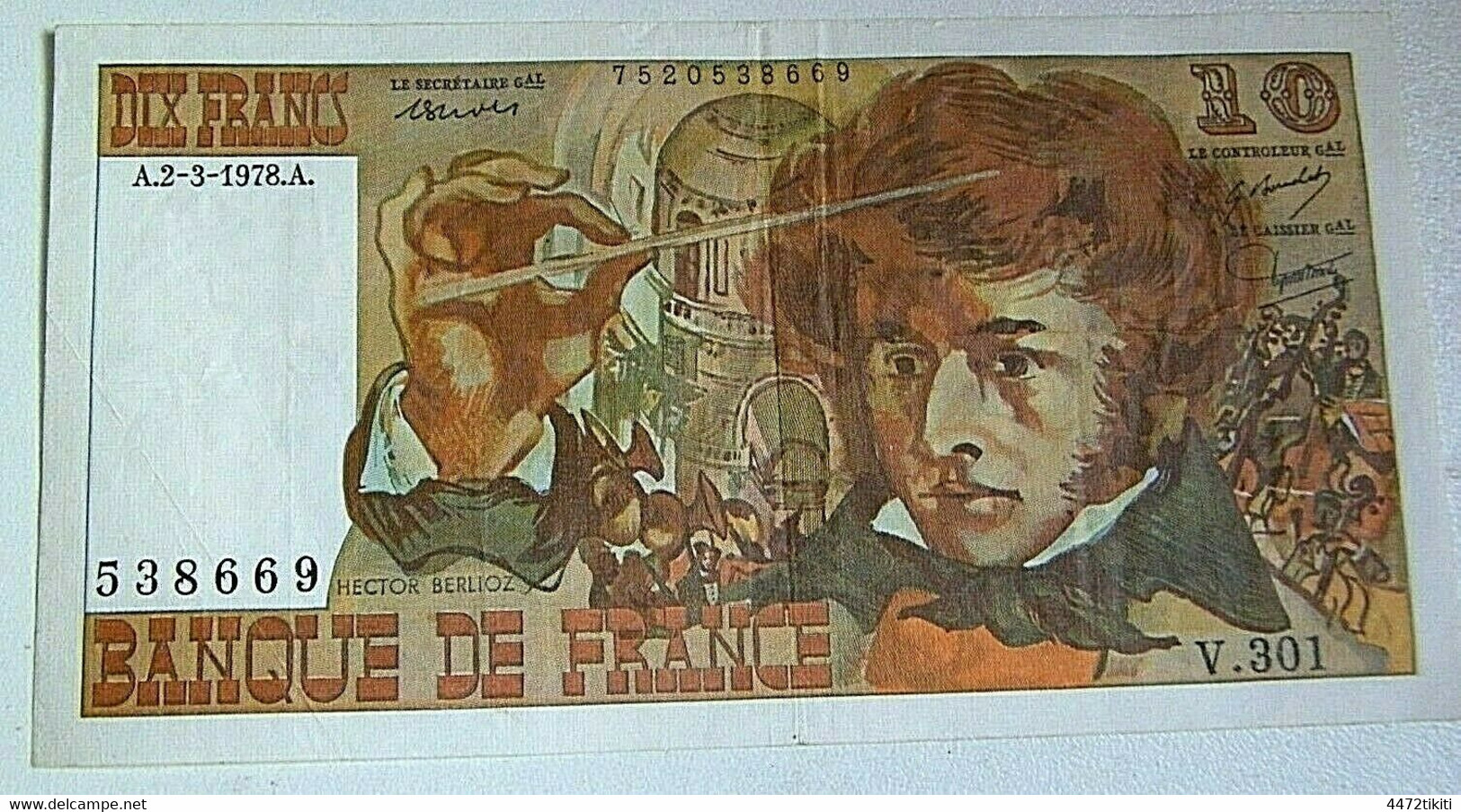 Billet France - 10 Francs - Hector Berlioz - A.2-1978.A. - 538669 - V.301 - TTB - Autres - Europe