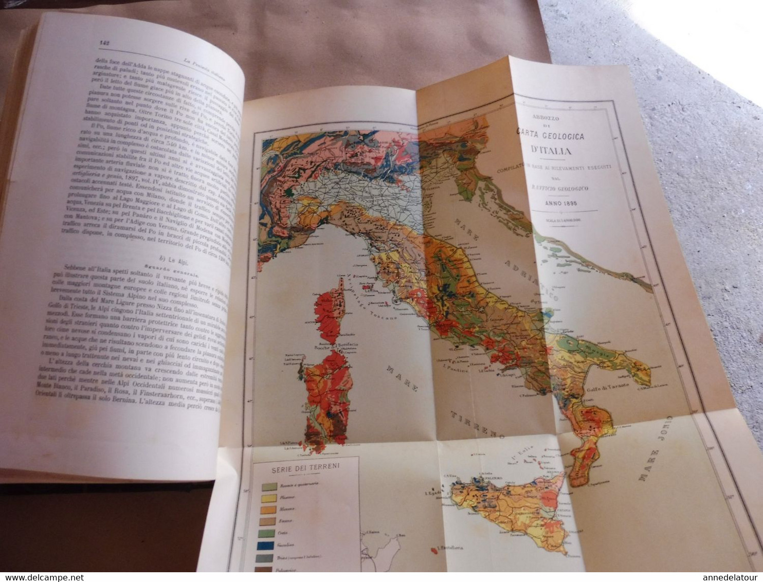 1902  STORIA NATURALE - LA PENISOLA ITALIANA (Prof. Teobaldo Fischer)- Con 60 figure intercalate nel test e 29 Tavole...