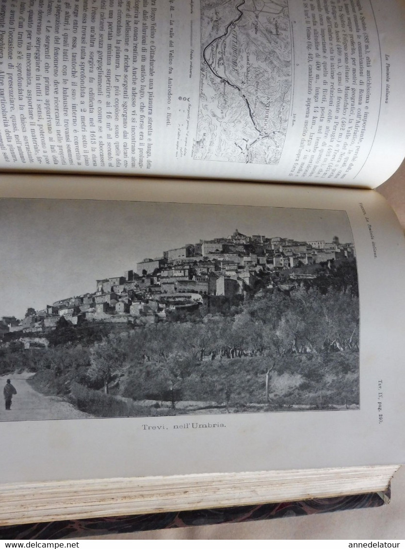 1902  STORIA NATURALE - LA PENISOLA ITALIANA (Prof. Teobaldo Fischer)- Con 60 figure intercalate nel test e 29 Tavole...