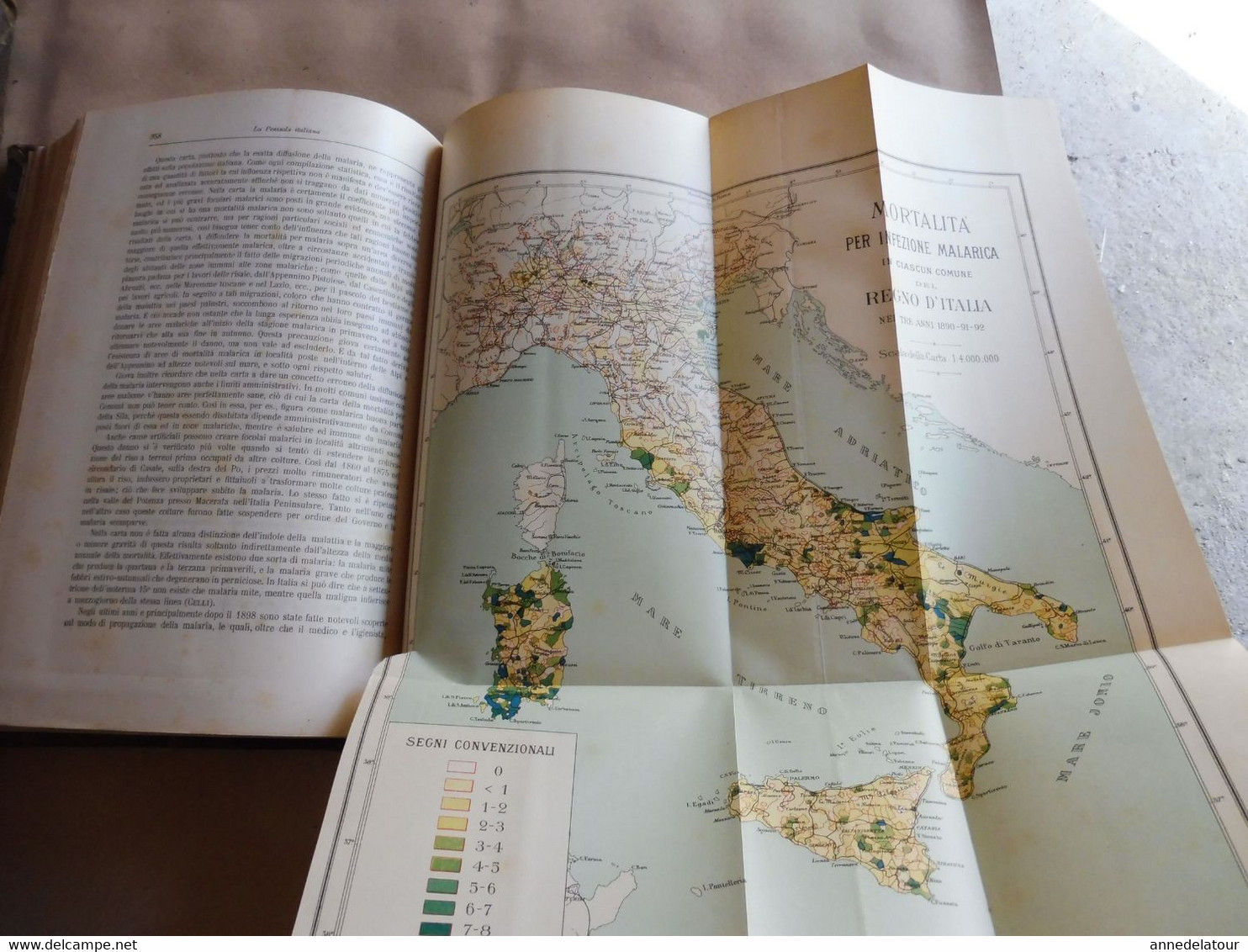 1902  STORIA NATURALE - LA PENISOLA ITALIANA (Prof. Teobaldo Fischer)- Con 60 figure intercalate nel test e 29 Tavole...