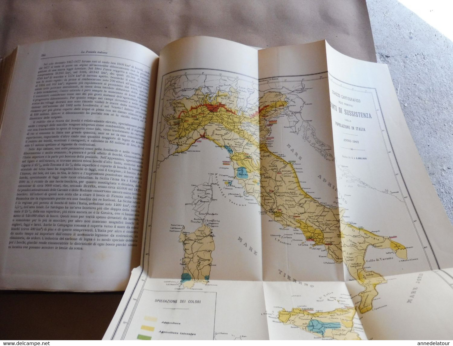 1902  STORIA NATURALE - LA PENISOLA ITALIANA (Prof. Teobaldo Fischer)- Con 60 figure intercalate nel test e 29 Tavole...