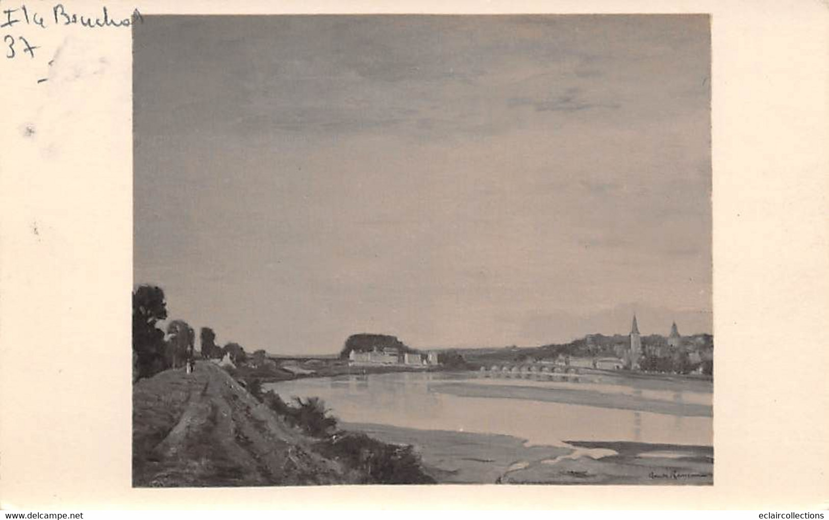 L'île-Bouchard . Attribué A :       37       2 Cartes Photos Vue Sur Vignobles Et La Vienne.             (voir Scan) - L'Île-Bouchard