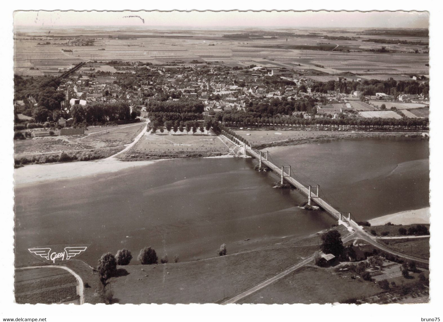 45 - Meung Sur Loire - La Loire Et La Ville - 1954 - Vue Aérienne - Altri & Non Classificati