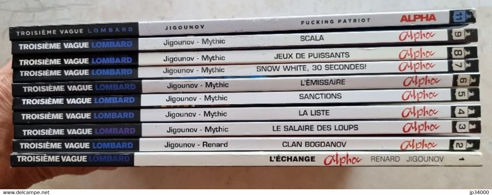 ALPHA De JIGOUNOV Lot De 10 Albums. Editions Du Lombard. (5 Sont Des E.O.) - Alpha