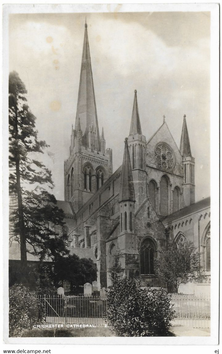 Chichester Cathedral Real Photo 1947 - Shoesmith & Etheridge - Chichester