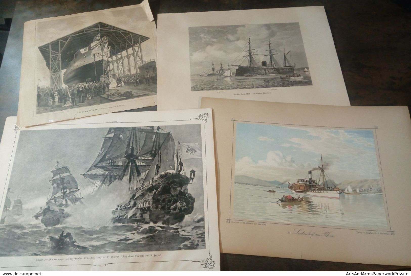 Lot Mixte : 10x Navires, 19ème Siècle/ Gemengd Lot: 10x Schepen, 19de Eeuw/ Mixed Lot: 10x Ships, 19th Century - Arte