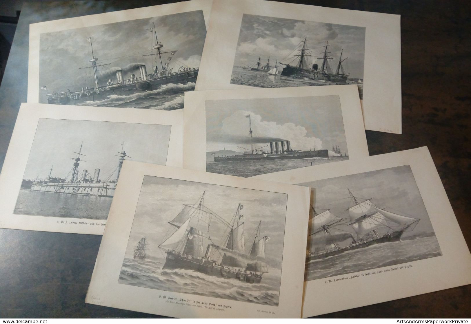 Lot Mixte : 10x Navires, 19ème Siècle/ Gemengd Lot: 10x Schepen, 19de Eeuw/ Mixed Lot: 10x Ships, 19th Century - Kunst