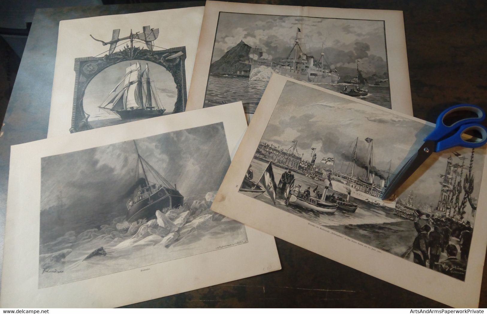 Lot Mixte : 12x Navires, 19ème Siècle/ Gemengd Lot: 12x Schepen, 19de Eeuw/ Mixed Lot: 12x Ships, 19th Century - Arte