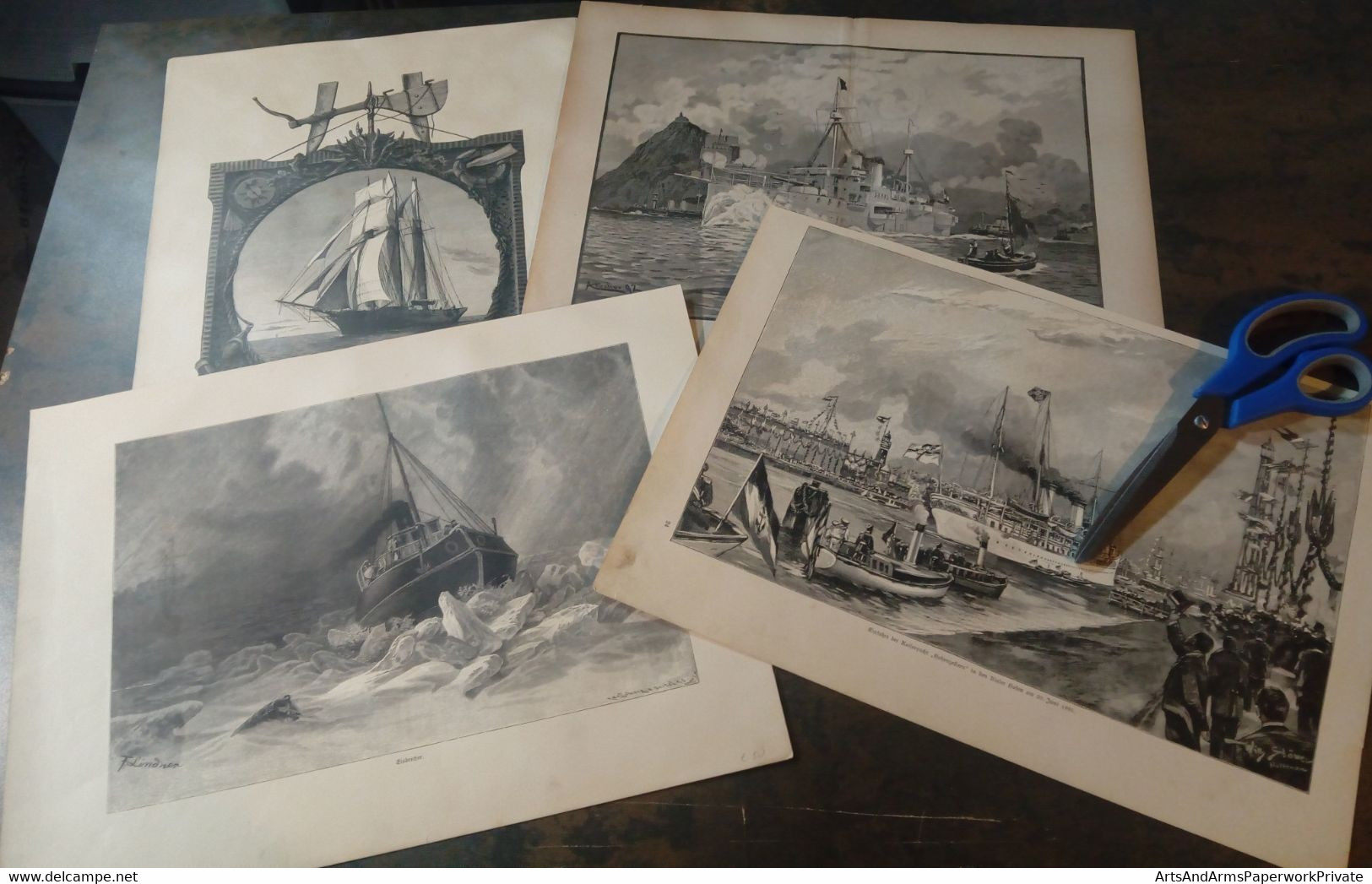 Lot Mixte : 12x Navires, 19ème Siècle/ Gemengd Lot: 12x Schepen, 19de Eeuw/ Mixed Lot: 12x Ships, 19th Century - Kunst