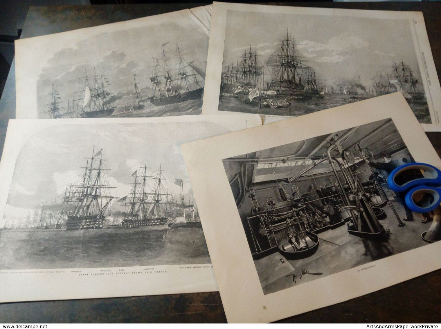 Lot Mixte : 12x Navires, 19ème Siècle/ Gemengd Lot: 12x Schepen, 19de Eeuw/ Mixed Lot: 12x Ships, 19th Century - Art