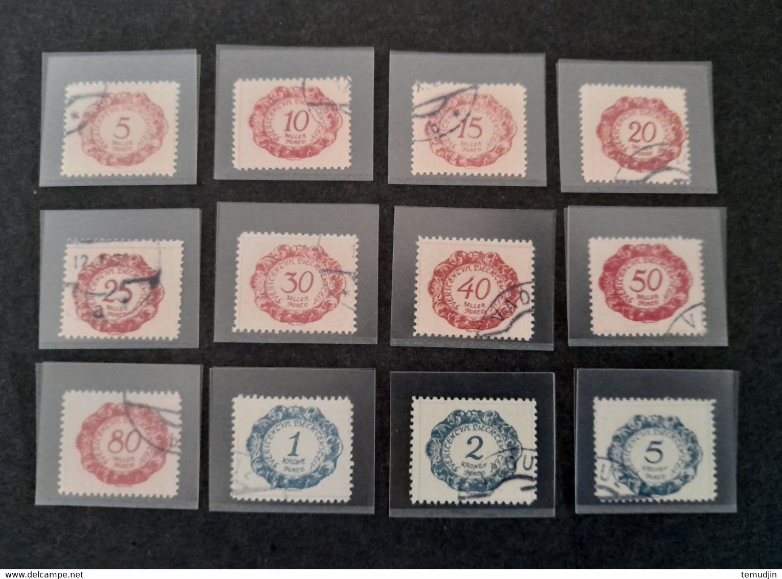 Liechtenstein 1920 Timbres-taxe Série Complète Mi.1à12 Neufs** Et Oblitérés° - Taxe