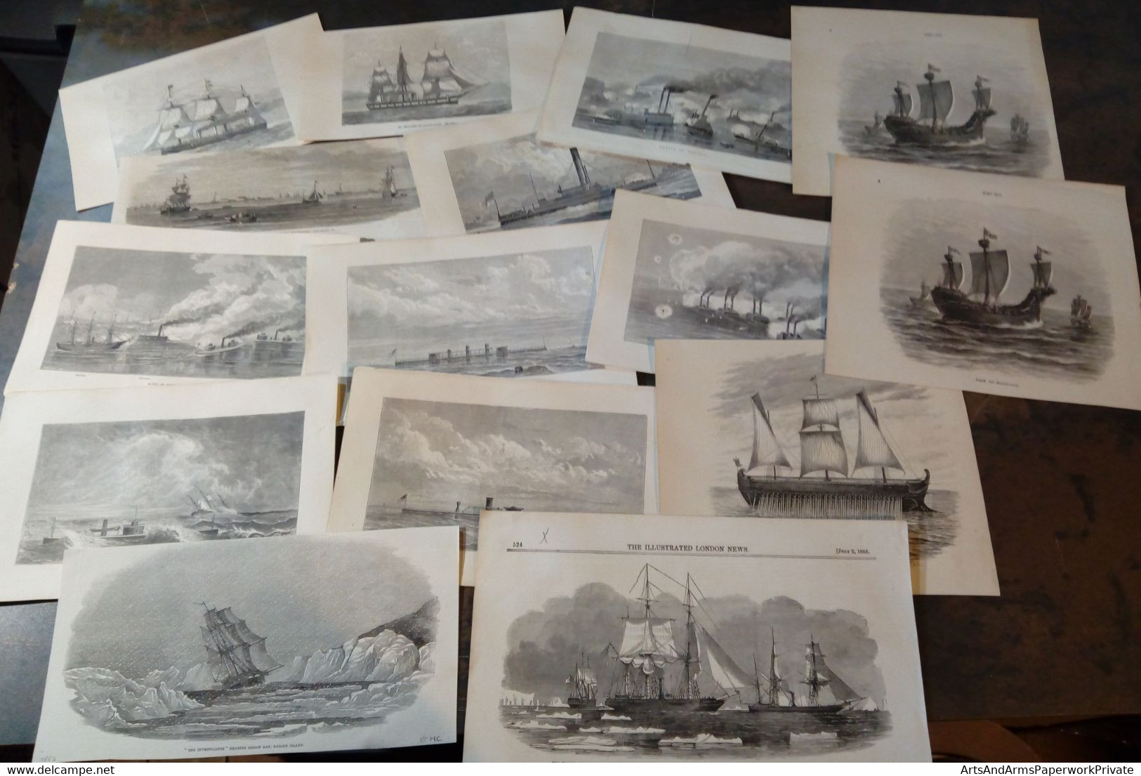 Lot Mixte : 30x Navires, 19ème Siècle/ Gemengd Lot: 30x Schepen, 19de Eeuw/ Mixed Lot: 30x Ships, 19th Century - Arte
