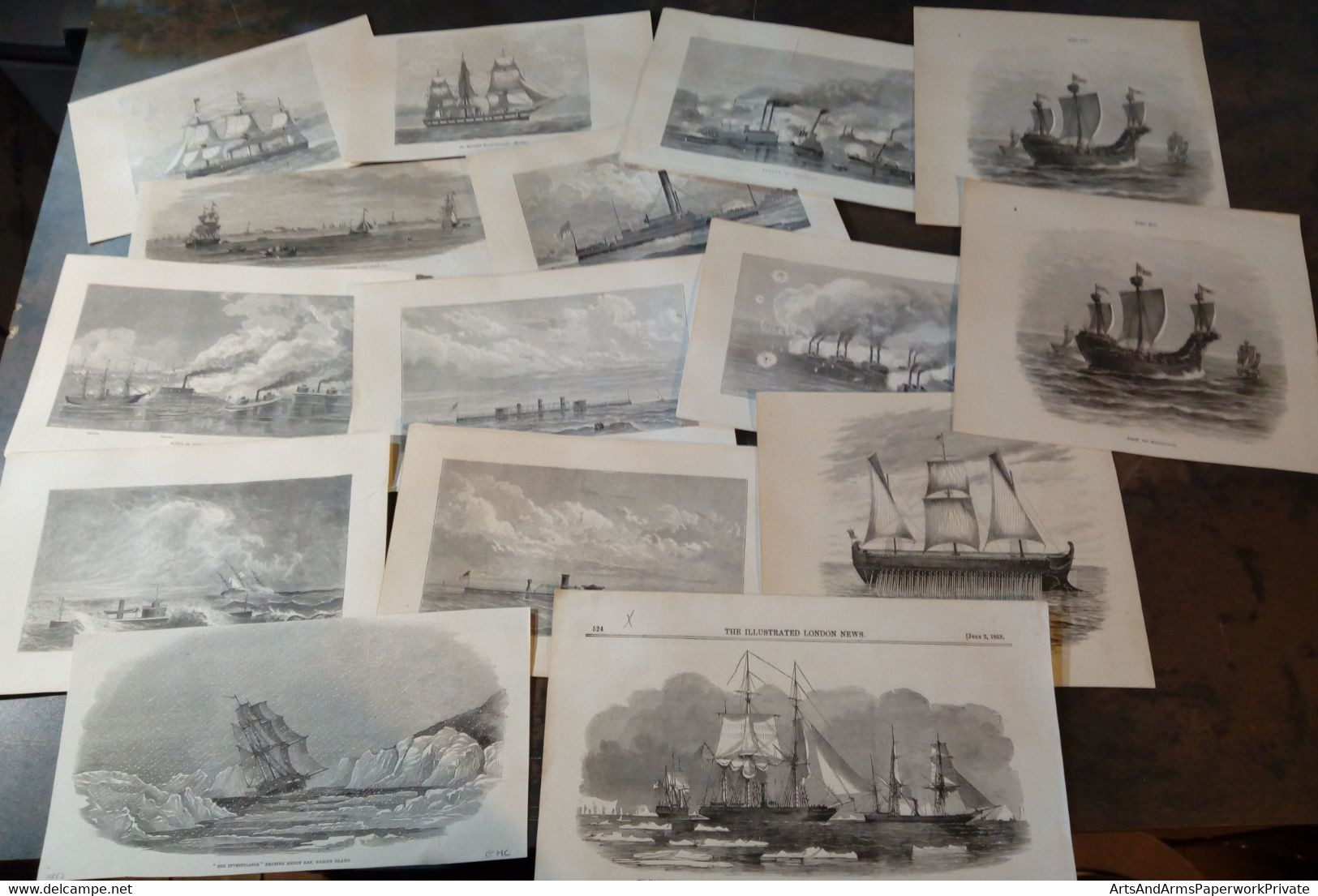 Lot Mixte : 30x Navires, 19ème Siècle/ Gemengd Lot: 30x Schepen, 19de Eeuw/ Mixed Lot: 30x Ships, 19th Century - Art