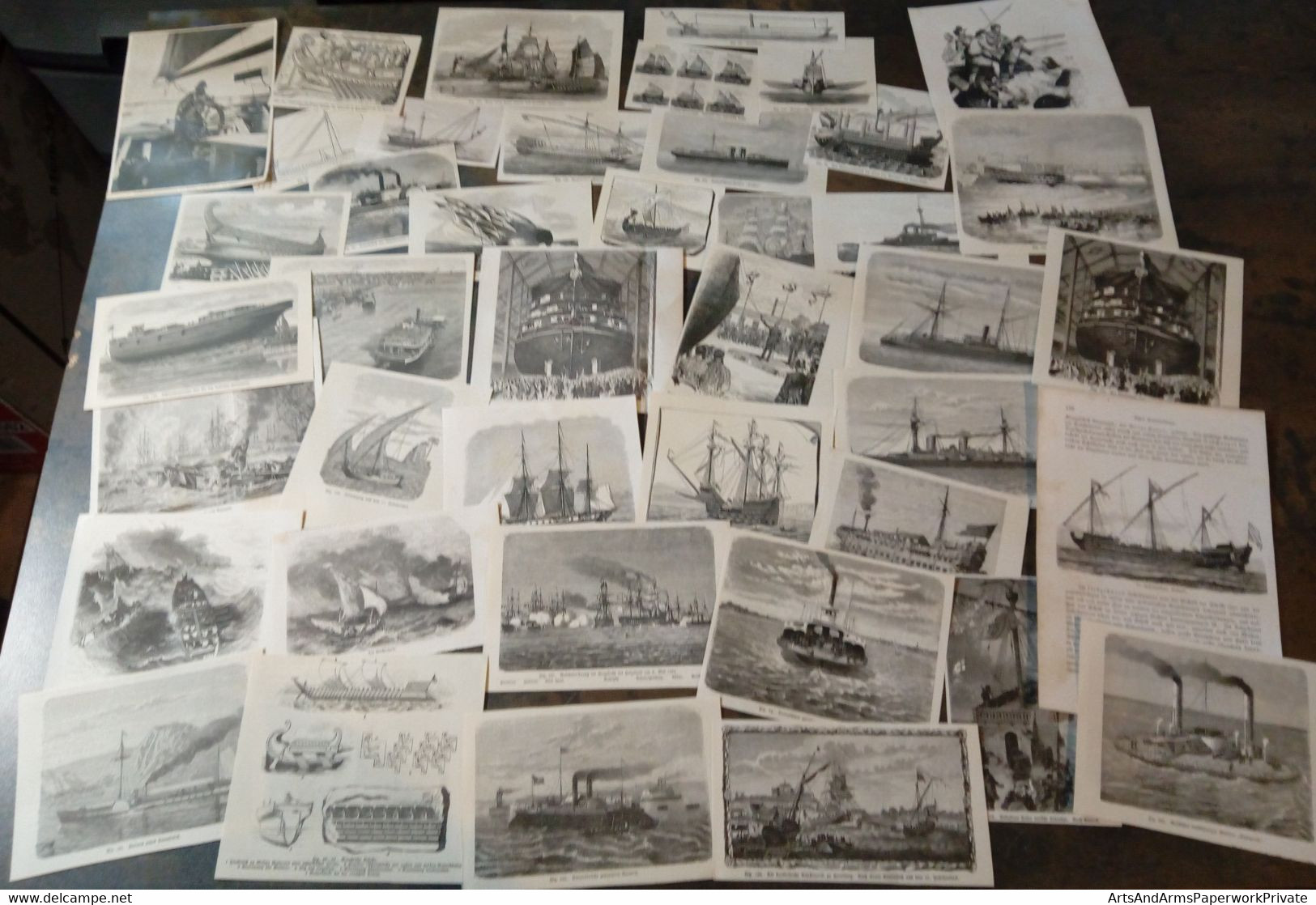 Lot Mixte : 80x Navires, 19ème Siècle/ Gemengd Lot: 80x Schepen, 19de Eeuw/ Mixed Lot: 80x Ships, 19th Century - Kunst
