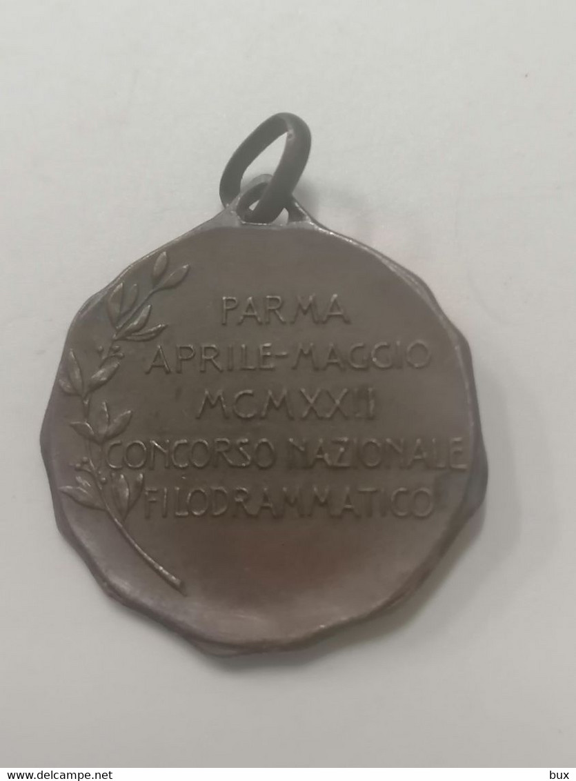 1922 PARMA CONCORSO FILODRAMMATICO TEATRO MEDAL - Professionals/Firms