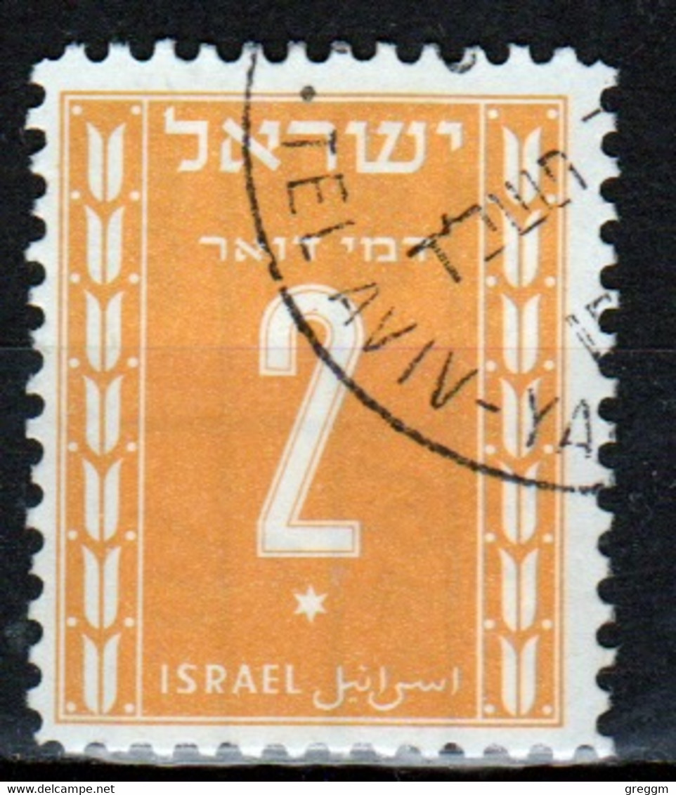 Israel 1949 Single Stamp From The Postage Due Set Issued In Fine Used. - Portomarken